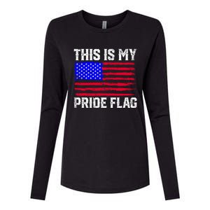 This Is My Pride Flag Usa American 4th Of July Great Gift Womens Cotton Relaxed Long Sleeve T-Shirt