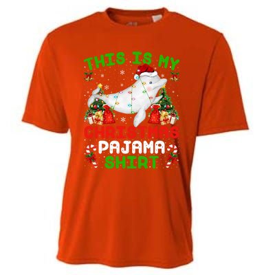 This Is My Christmas Pajama Gift Beluga Whale Christmas Cute Gift Cooling Performance Crew T-Shirt