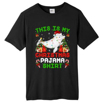 This Is My Christmas Pajama Gift Beluga Whale Christmas Cute Gift Tall Fusion ChromaSoft Performance T-Shirt