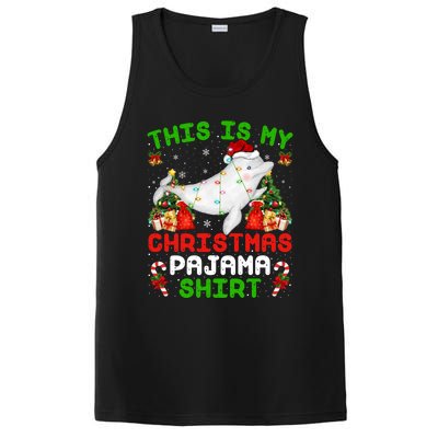 This Is My Christmas Pajama Gift Beluga Whale Christmas Cute Gift PosiCharge Competitor Tank