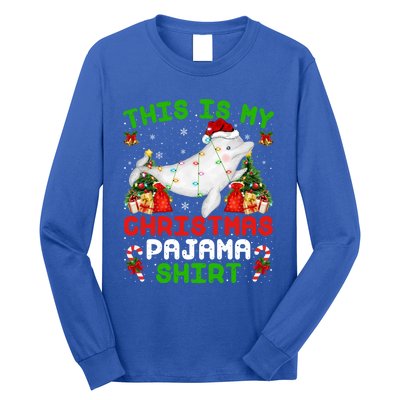 This Is My Christmas Pajama Gift Beluga Whale Christmas Cute Gift Long Sleeve Shirt