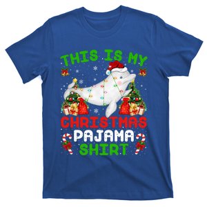 This Is My Christmas Pajama Gift Beluga Whale Christmas Cute Gift T-Shirt