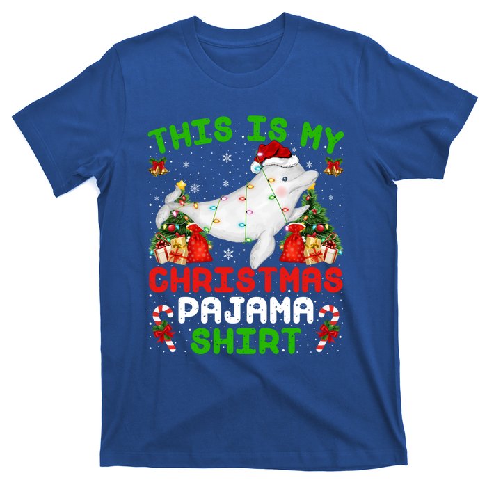 This Is My Christmas Pajama Gift Beluga Whale Christmas Cute Gift T-Shirt