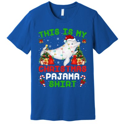 This Is My Christmas Pajama Gift Beluga Whale Christmas Cute Gift Premium T-Shirt