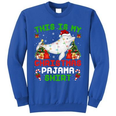 This Is My Christmas Pajama Gift Beluga Whale Christmas Cute Gift Tall Sweatshirt