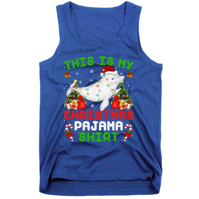 This Is My Christmas Pajama Gift Beluga Whale Christmas Cute Gift Tank Top