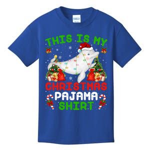 This Is My Christmas Pajama Gift Beluga Whale Christmas Cute Gift Kids T-Shirt