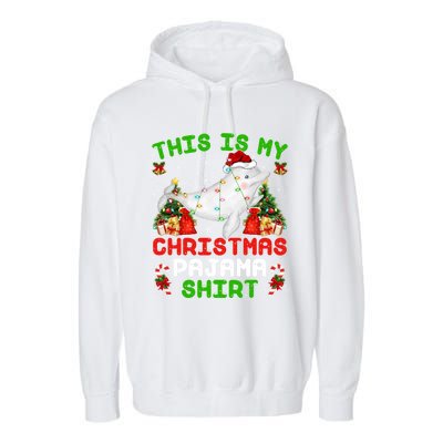 This Is My Christmas Pajama Gift Beluga Whale Christmas Cute Gift Garment-Dyed Fleece Hoodie