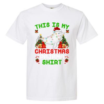 This Is My Christmas Pajama Gift Beluga Whale Christmas Cute Gift Garment-Dyed Heavyweight T-Shirt