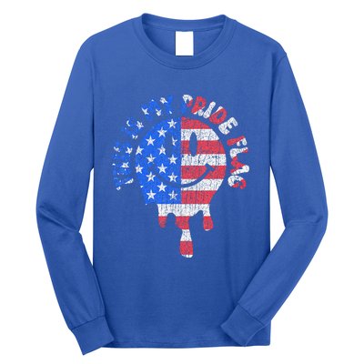 This Is My Pride Flag USA Happy Face American 4th of July Long Sleeve Shirt