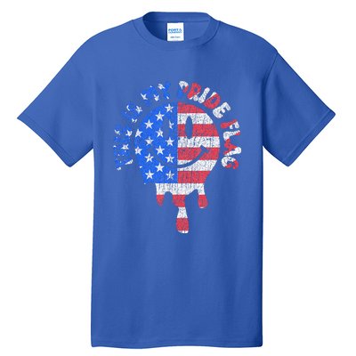 This Is My Pride Flag USA Happy Face American 4th of July Tall T-Shirt