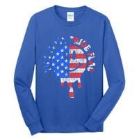 This Is My Pride Flag USA Happy Face American 4th of July Tall Long Sleeve T-Shirt