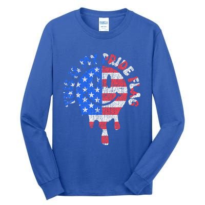 This Is My Pride Flag USA Happy Face American 4th of July Tall Long Sleeve T-Shirt