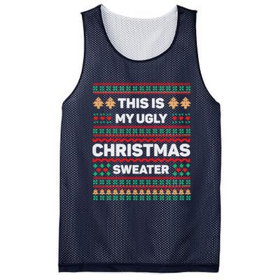 This Is My Ugly Christmas Sweater Mesh Reversible Basketball Jersey Tank