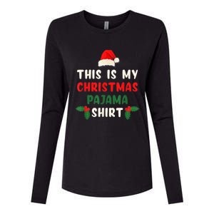 This Is My Christmas Pajama Shirt Xmas Morning PJs Womens Cotton Relaxed Long Sleeve T-Shirt