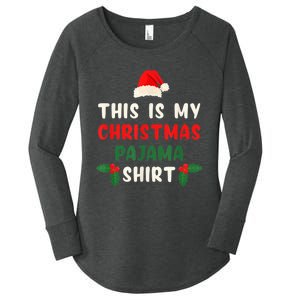 This Is My Christmas Pajama Shirt Xmas Morning PJs Women's Perfect Tri Tunic Long Sleeve Shirt