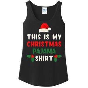 This Is My Christmas Pajama Shirt Xmas Morning PJs Ladies Essential Tank