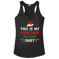 This Is My Christmas Pajama Shirt Xmas Morning PJs Ladies PosiCharge Competitor Racerback Tank