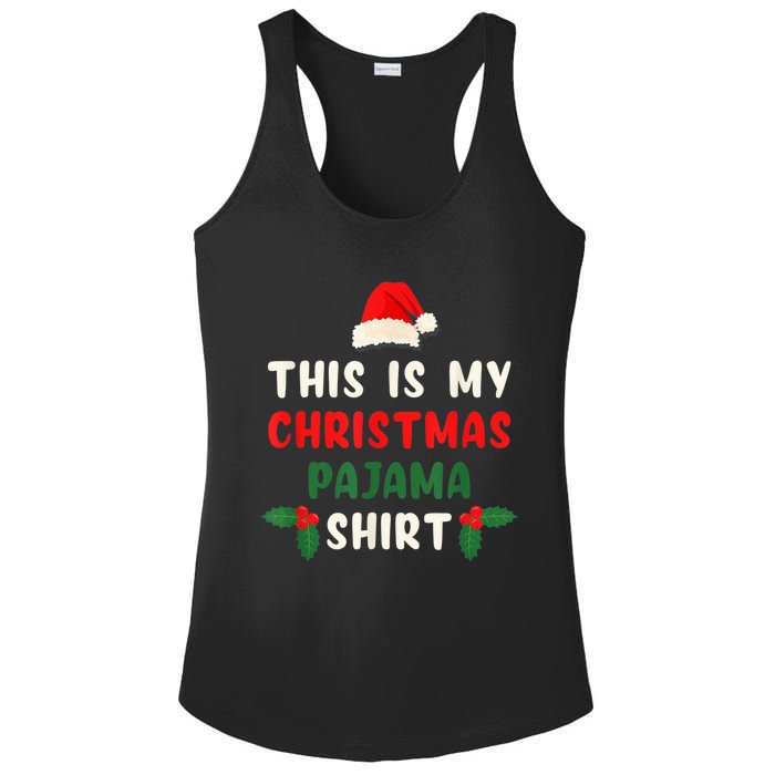 This Is My Christmas Pajama Shirt Xmas Morning PJs Ladies PosiCharge Competitor Racerback Tank