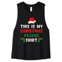 This Is My Christmas Pajama Shirt Xmas Morning PJs Women's Racerback Cropped Tank