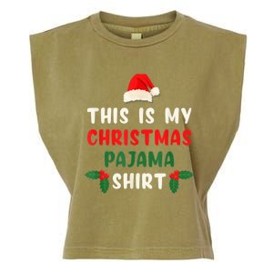 This Is My Christmas Pajama Shirt Xmas Morning PJs Garment-Dyed Women's Muscle Tee