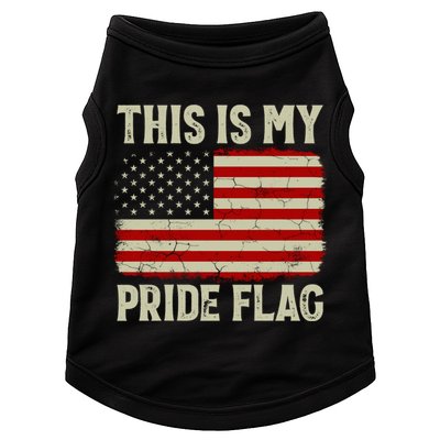 This Is My Pride Flag Patriotic American Flag, 4th of July  Doggie Tank