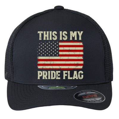 This Is My Pride Flag Patriotic American Flag, 4th of July  Flexfit Unipanel Trucker Cap