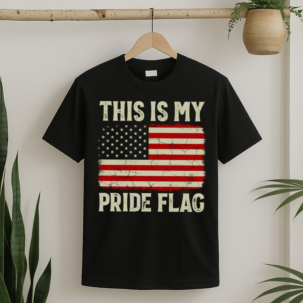 This Is My Pride Flag Patriotic American Flag, 4th of July  T-Shirt