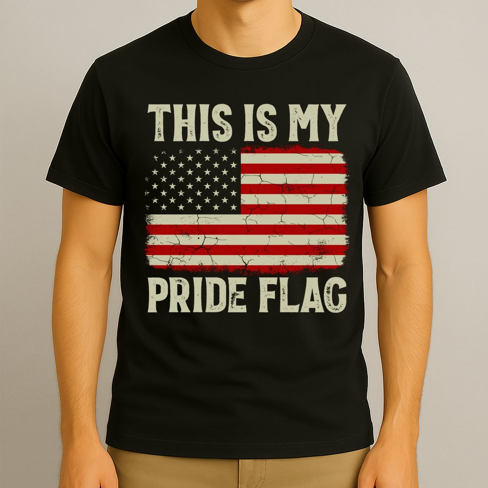 This Is My Pride Flag Patriotic American Flag, 4th of July  T-Shirt