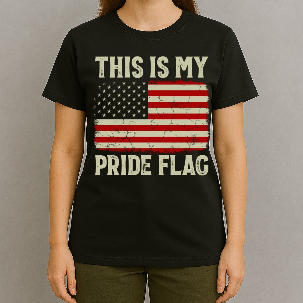 This Is My Pride Flag Patriotic American Flag, 4th of July  T-Shirt