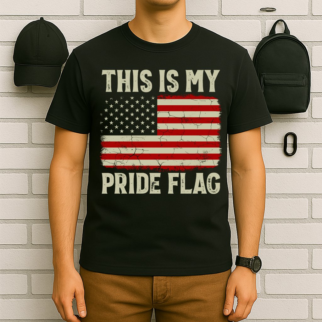 This Is My Pride Flag Patriotic American Flag, 4th of July  T-Shirt