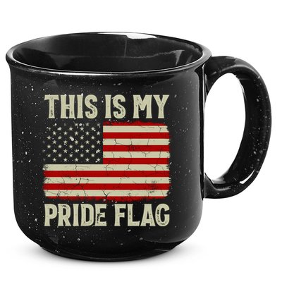 This Is My Pride Flag Patriotic American Flag, 4th of July  15oz Campfire Ceramic Mug