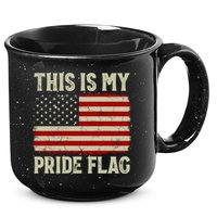 This Is My Pride Flag Patriotic American Flag, 4th of July  15oz Campfire Ceramic Mug