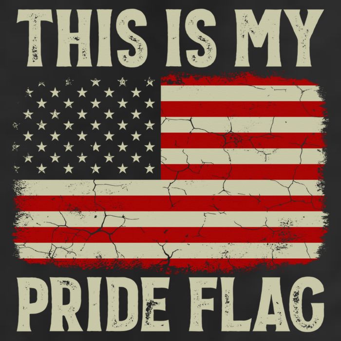 This Is My Pride Flag Patriotic American Flag, 4th of July  15oz Campfire Ceramic Mug