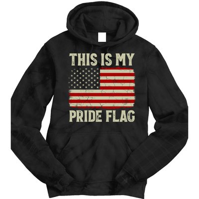 This Is My Pride Flag Patriotic American Flag, 4th of July  Tie Dye Hoodie