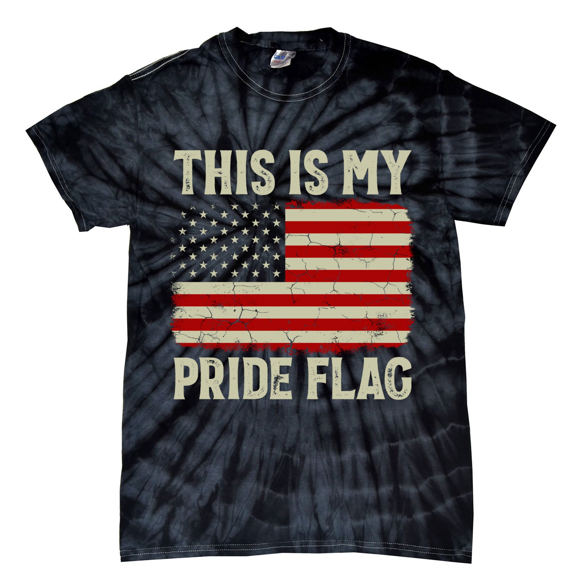 This Is My Pride Flag Patriotic American Flag, 4th of July  Tie-Dye T-Shirt