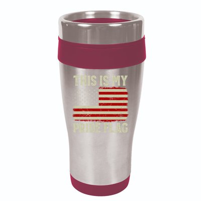 This Is My Pride Flag Patriotic American Flag, 4th of July  16oz Travel Tumbler