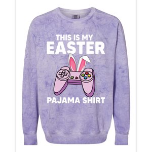 This Is My Easter Pajama Game Control Graphic Gaming Gift Colorblast Crewneck Sweatshirt