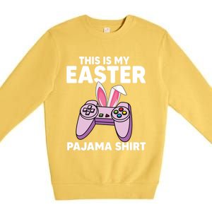 This Is My Easter Pajama Game Control Graphic Gaming Gift Premium Crewneck Sweatshirt