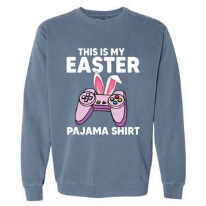 This Is My Easter Pajama Game Control Graphic Gaming Gift Garment-Dyed Sweatshirt