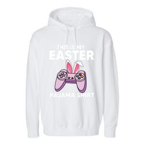 This Is My Easter Pajama Game Control Graphic Gaming Gift Garment-Dyed Fleece Hoodie