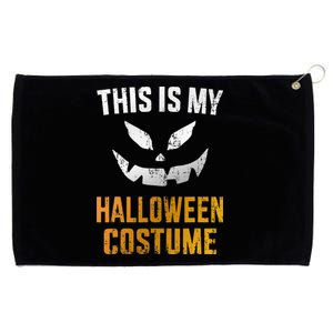 This Is My Halloween Costume With Scary Pumpkin Face Grommeted Golf Towel