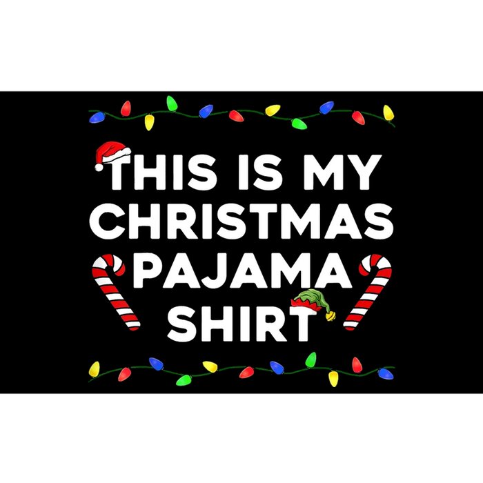 This Is My Christmas Pajama Lights Funny Holiday Family Xmas Bumper Sticker