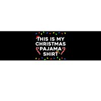 This Is My Christmas Pajama Lights Funny Holiday Family Xmas Bumper Sticker