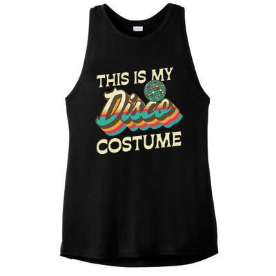 This Is My Disco Costume 70s 80s Retro Disco Party Ladies PosiCharge Tri-Blend Wicking Tank