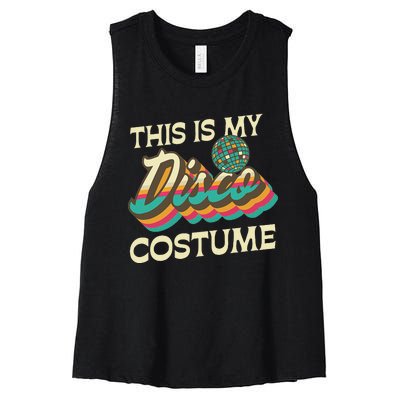 This Is My Disco Costume 70s 80s Retro Disco Party Women's Racerback Cropped Tank