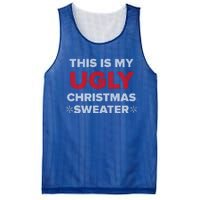 This Is My Ugly Christmas Sweater Funny Gift Mesh Reversible Basketball Jersey Tank