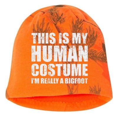 This Is My Human Costume Im Really A Bigfoot Halloween Meme Kati - Camo Knit Beanie