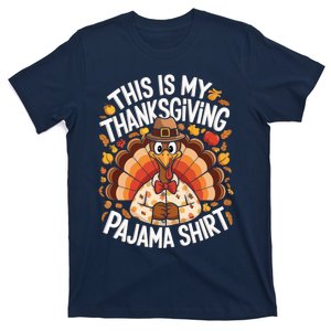 This Is My Thanksgiving Pajama Happy Thanksgiving Turkey T-Shirt