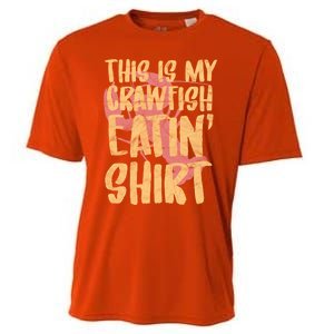 This Is My Crawfish Eatin Cute Gift Boil Season Gift Cooling Performance Crew T-Shirt